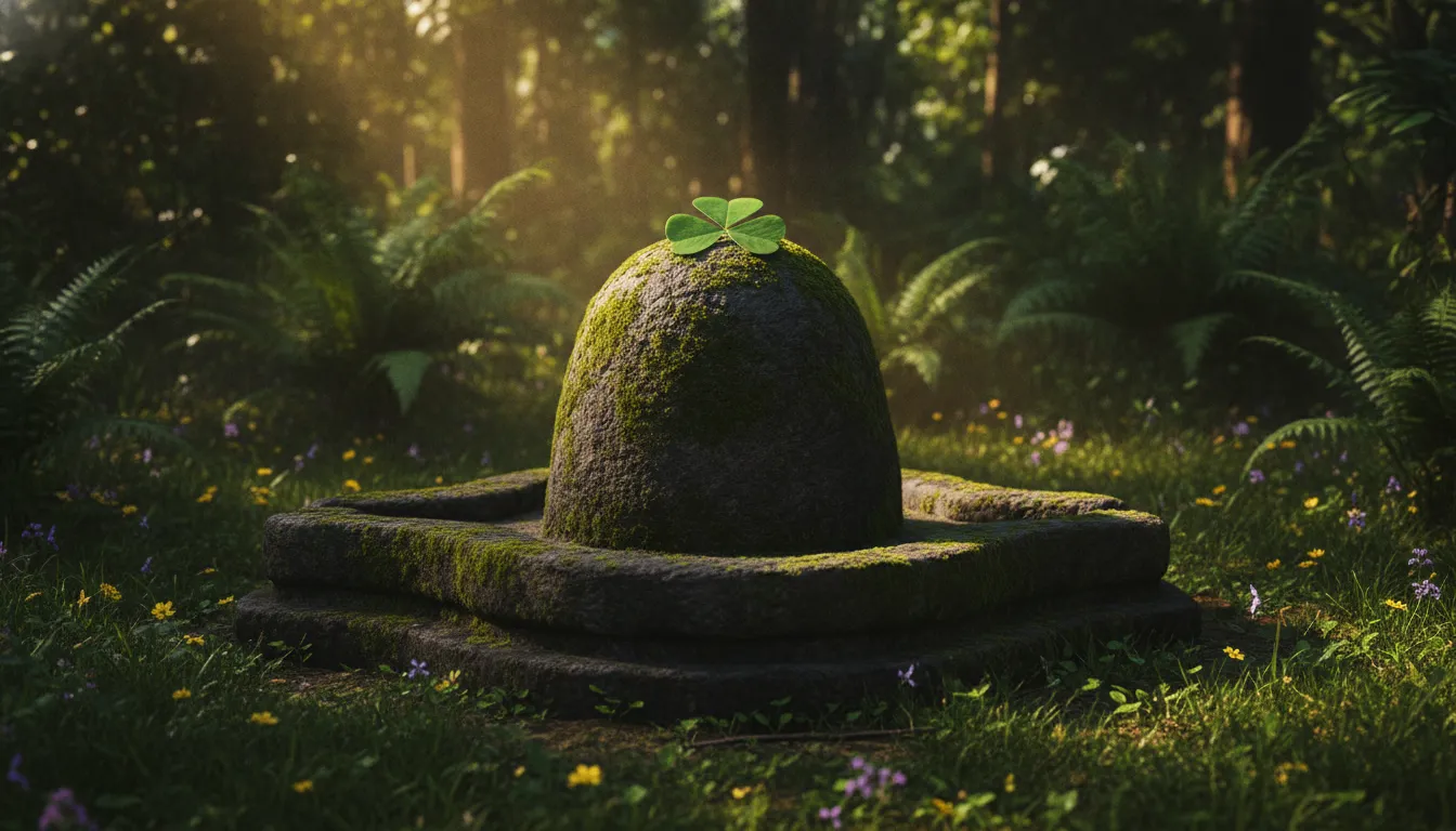Ancient stone shivling images hd 1080p download in green forest