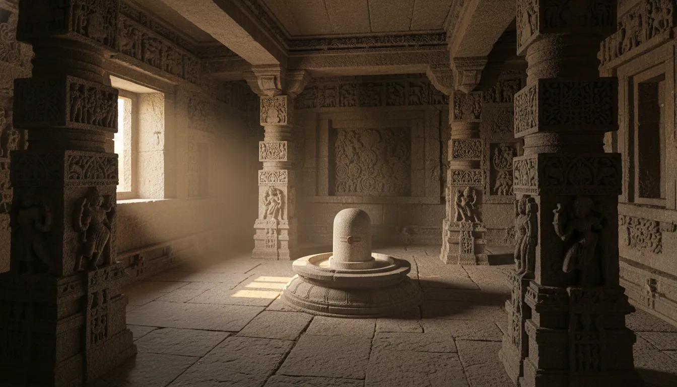 Ancient stone temple architecture shivling image hd wallpaper 1080p free download with historic ruins.