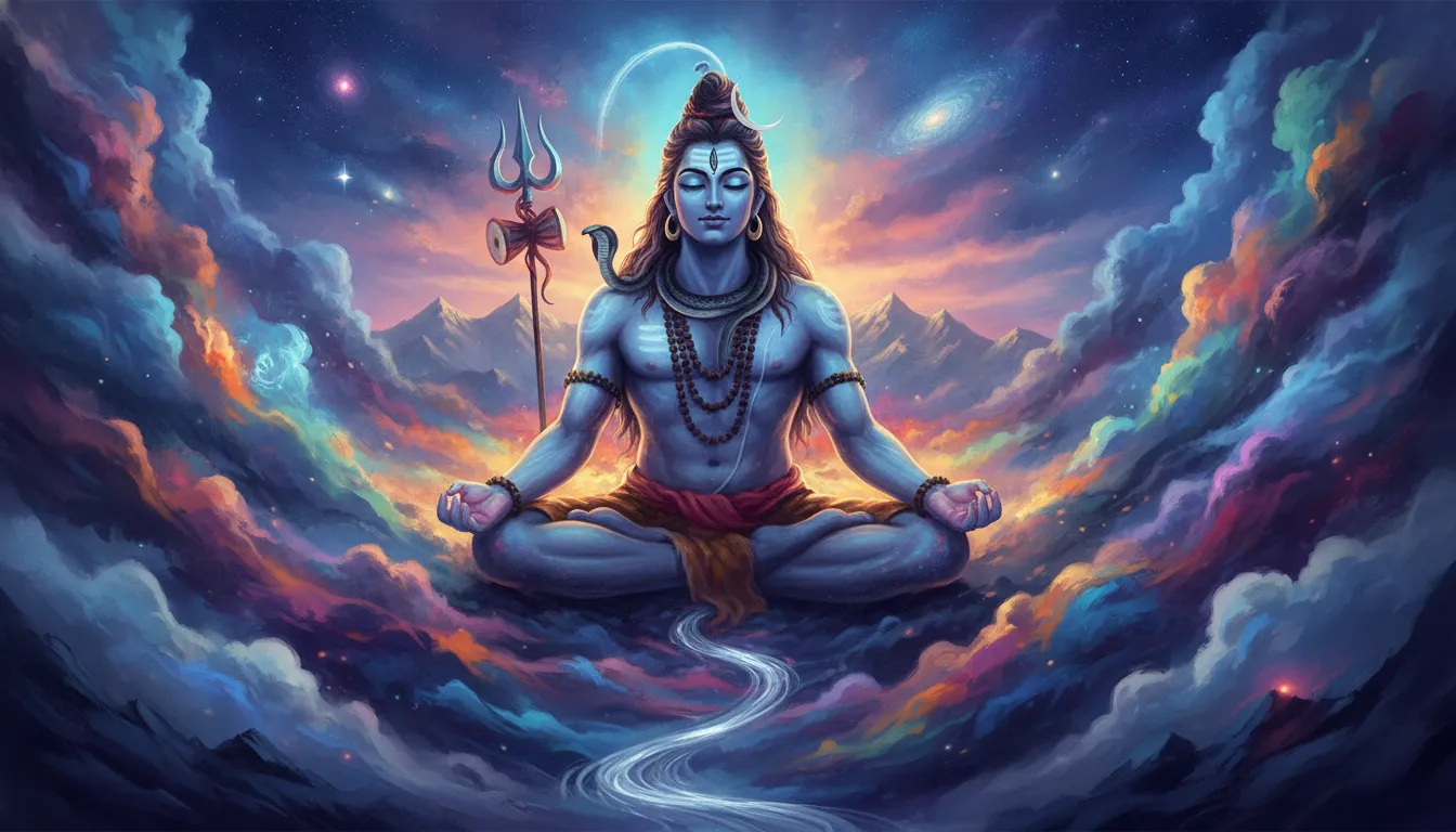 colorful modern artistic bholenath har har mahadev photo wallpaper