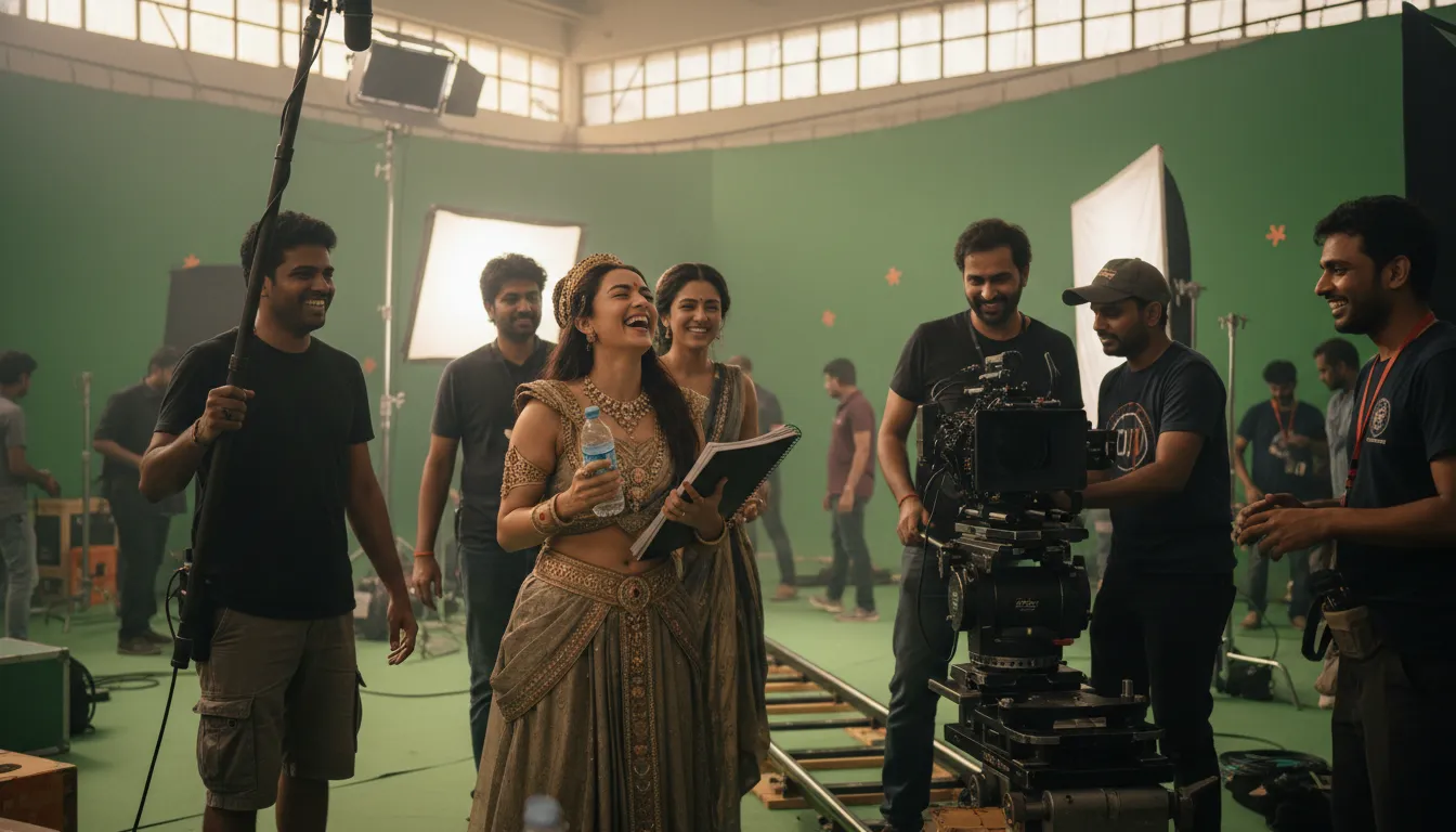 Har har mahadev real actress behind the scenes candid photo on set.