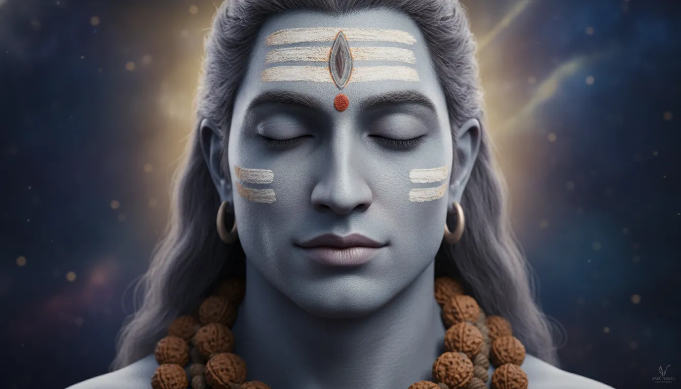 Cinematic realistic close up har har mahadev photo 3d portrait