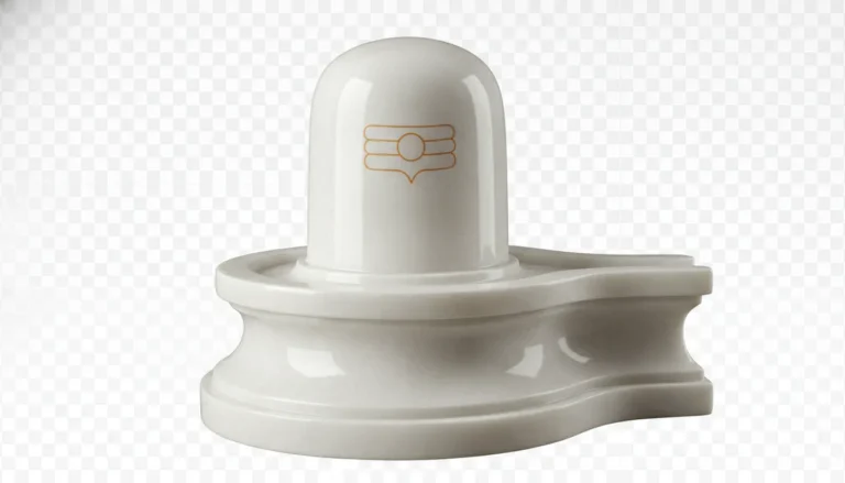 Lord Shiva white marble stone shivling transparent PNG image