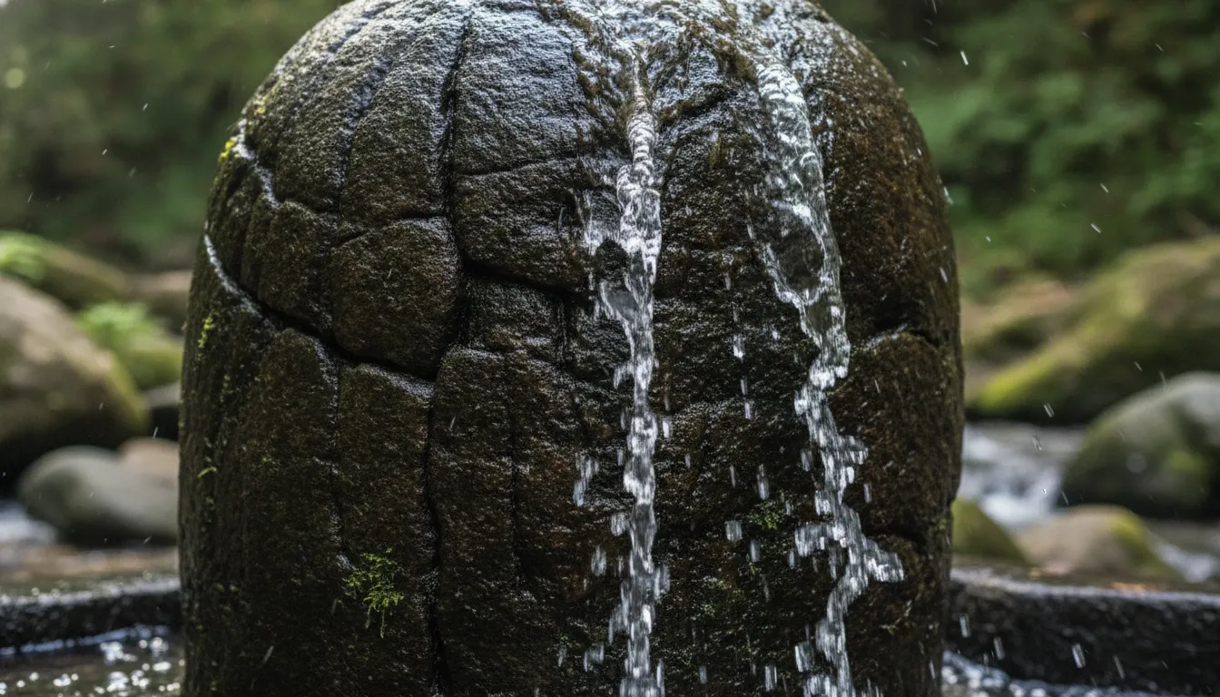 Detailed HD images of bahubali shivling with water flowing over it