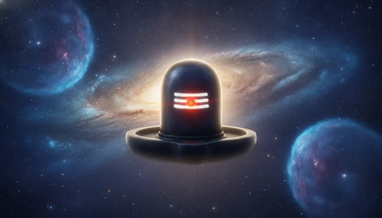 Cosmic Shivling images hd 1080p download with galaxy background