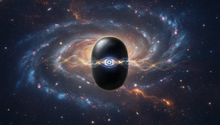 Powerful open eye images of shivling radiating blue cosmic energy and stardust.