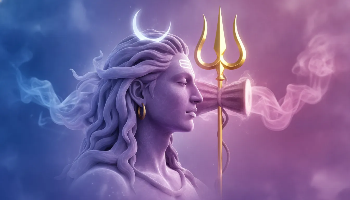 Abstract artistic smoke format har har mahadev 3d photo design.