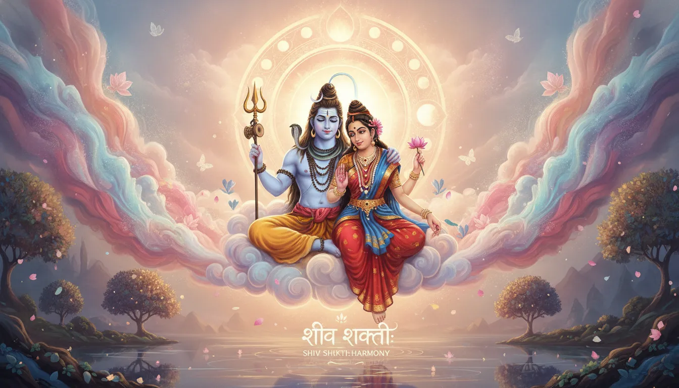 beautiful shiv shakti divine couple har har mahadev photo wallpaper