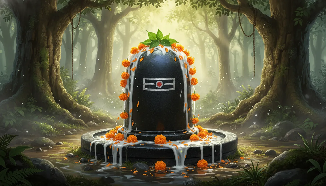 Har har mahadev photo hd new showing holy Shiva Lingam abhishekam.