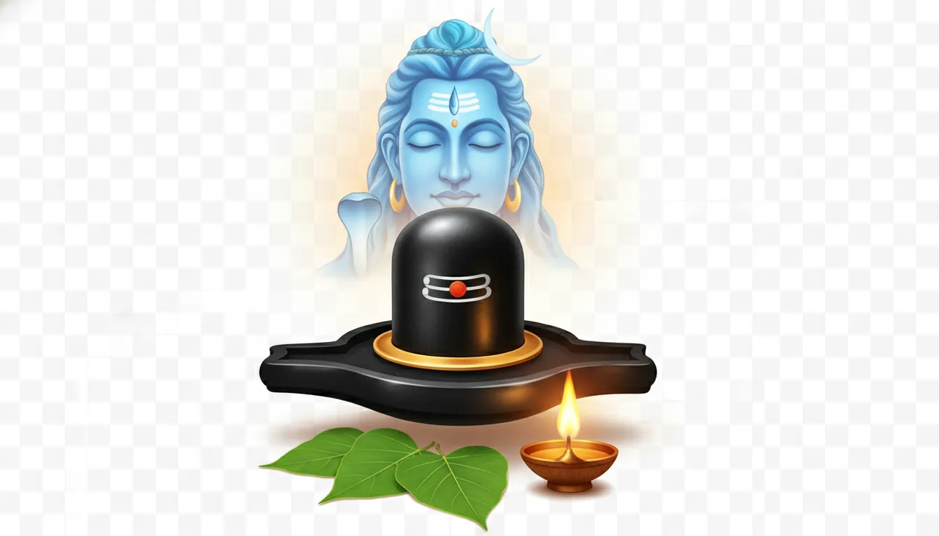 Holy Shivling with face of Lord Shiva Har Har Mahadev photo PNG