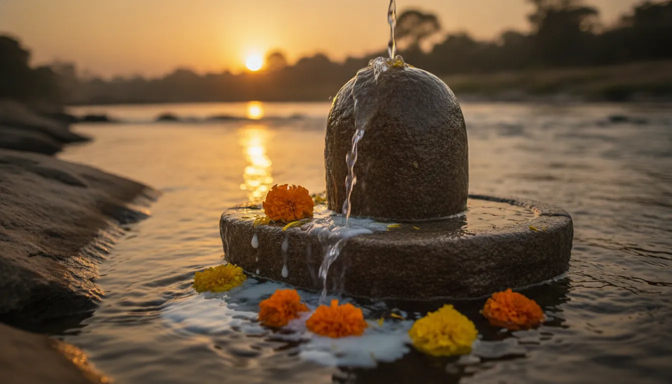 Traditional water abhishekam shivling images hd 1080p download