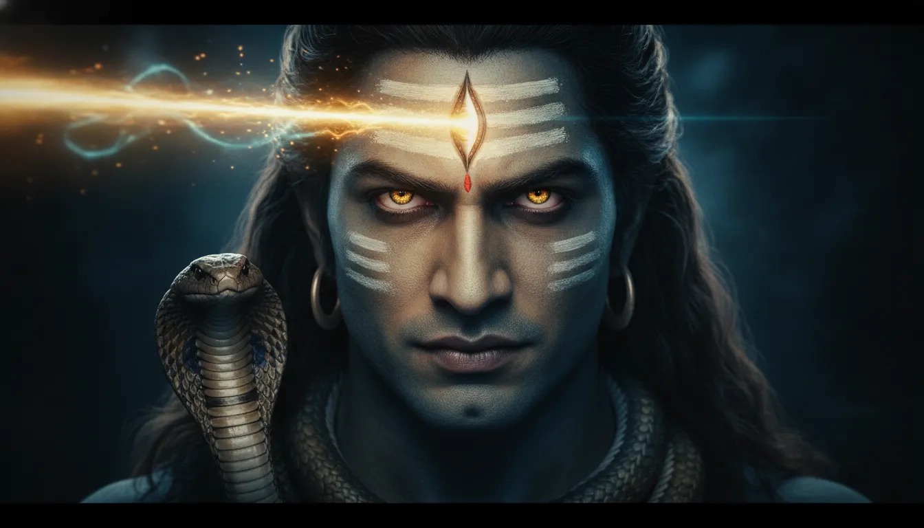 Har har mahadev photo download full hd rudra roop with glowing third eye
