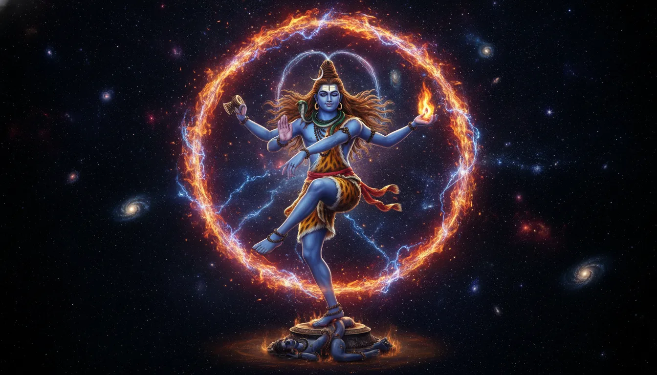Har Har Mahadev image photo showing Lord Shiva performing the divine cosmic Tandav dance.