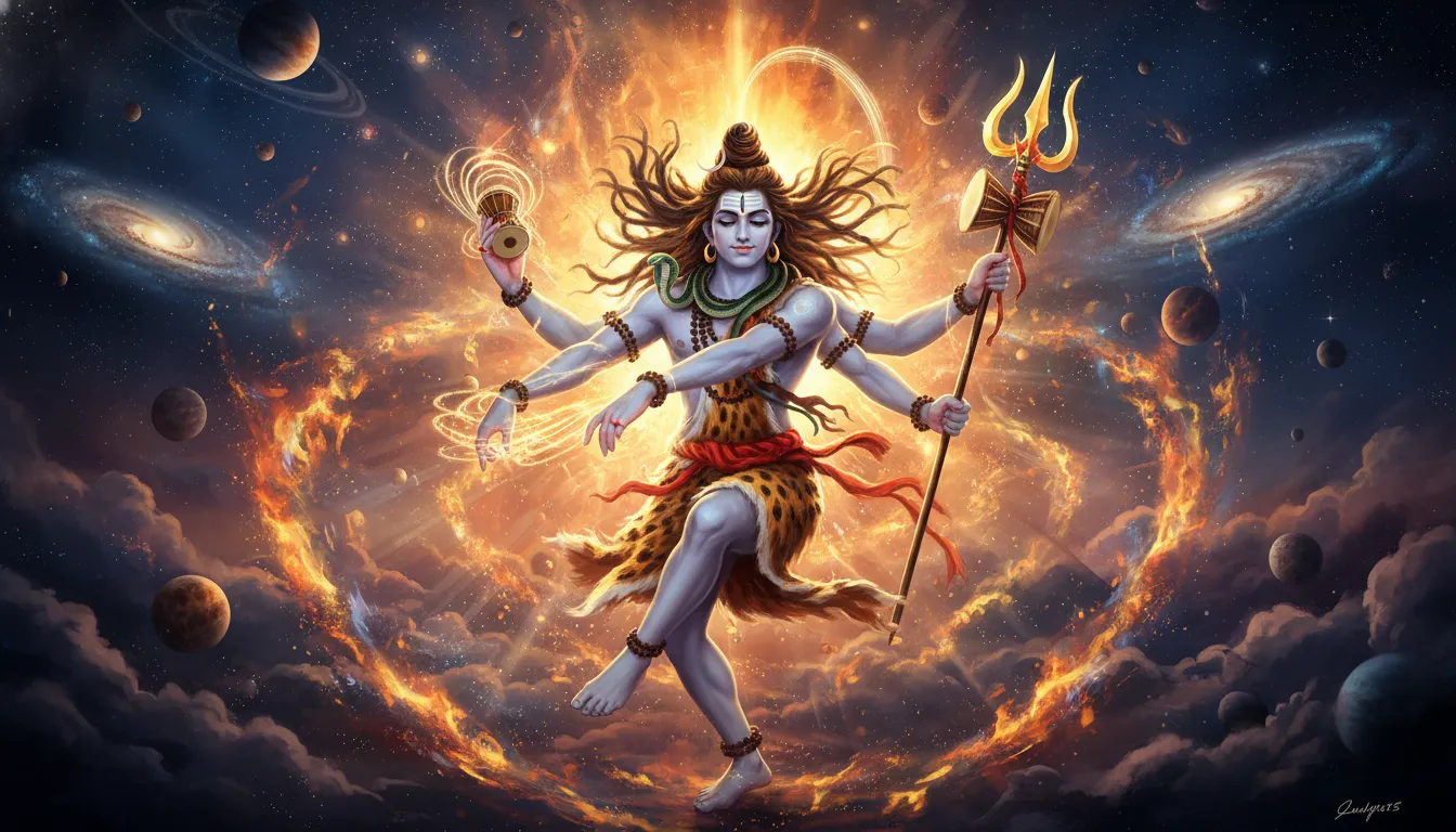 Spiritual 1080p shiva hd wallpaper download showing cosmic Tandava dance