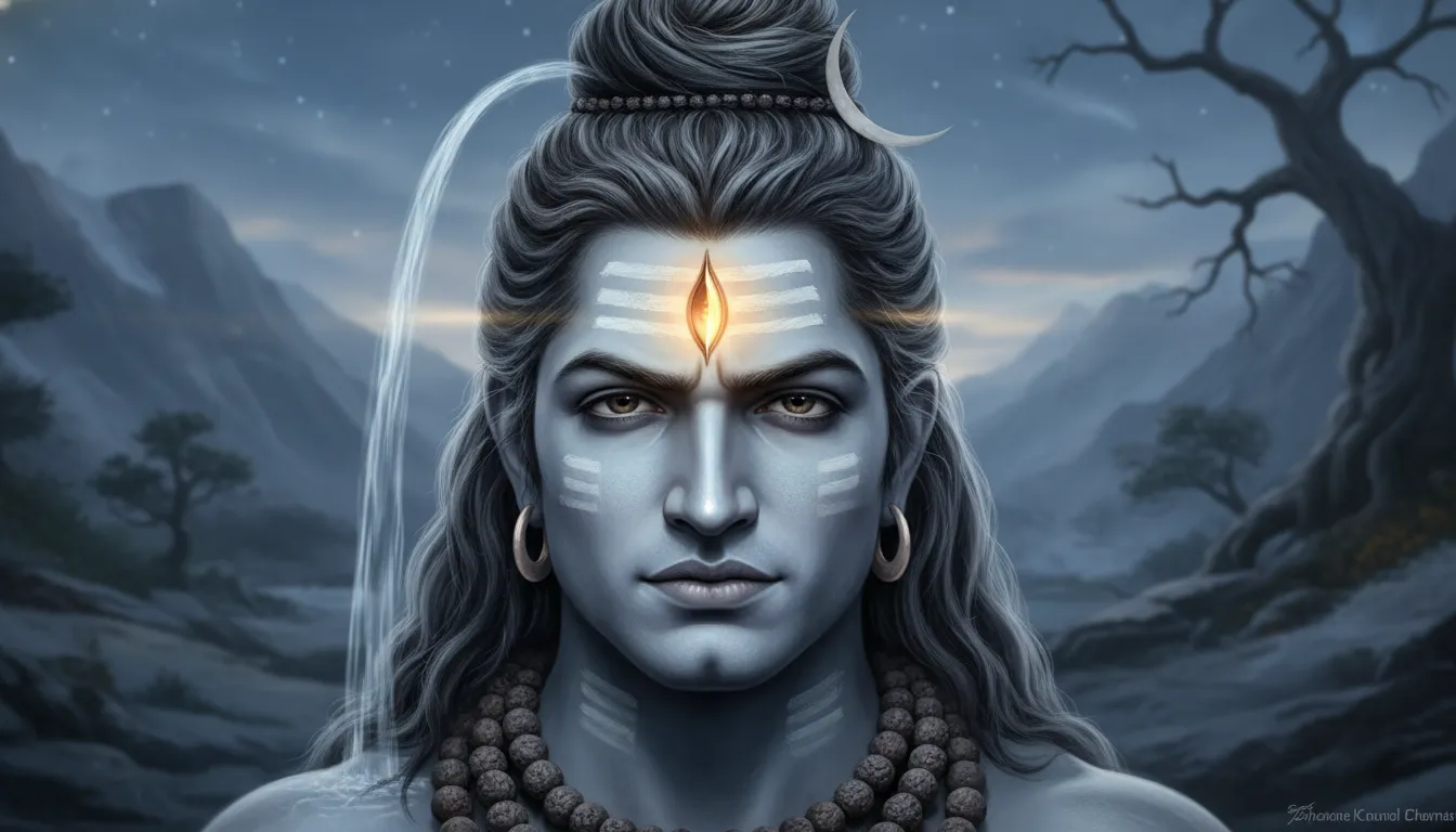 har har mahadev photo full hd download portrait focusing on Shiva's third eye.