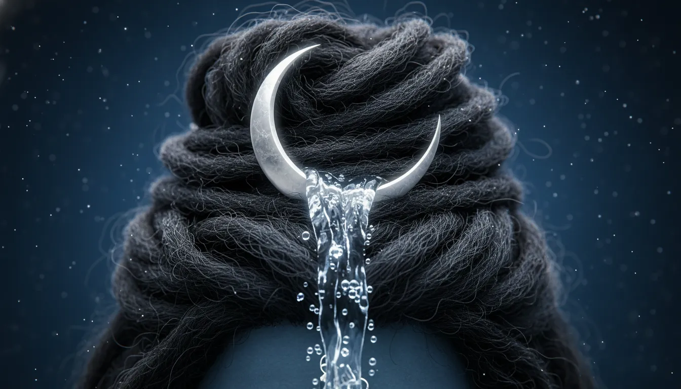 Har Har Mahadev HD photos DSLR showing Holy Ganga flowing from Lord Shiva's hair.
