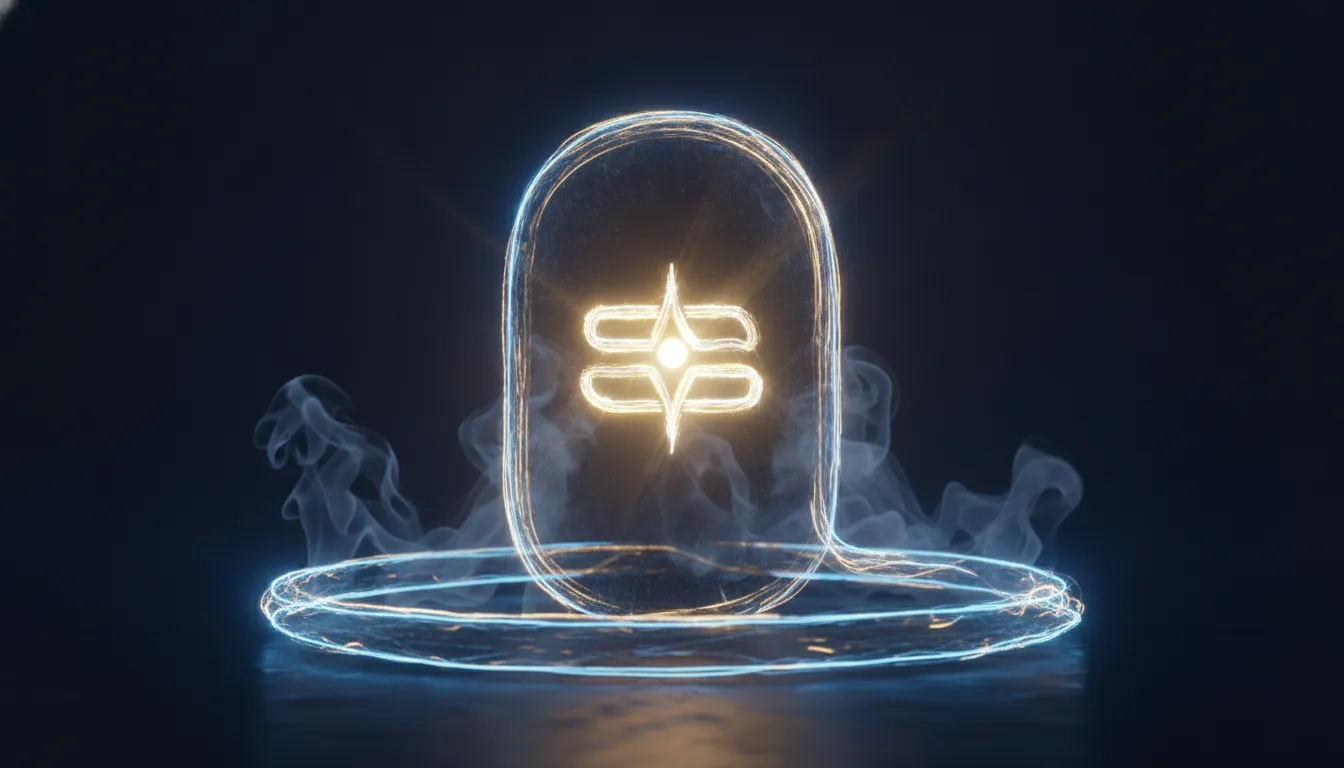 Glowing modern neon art of Lord Shiva Shivling HD wallpaper