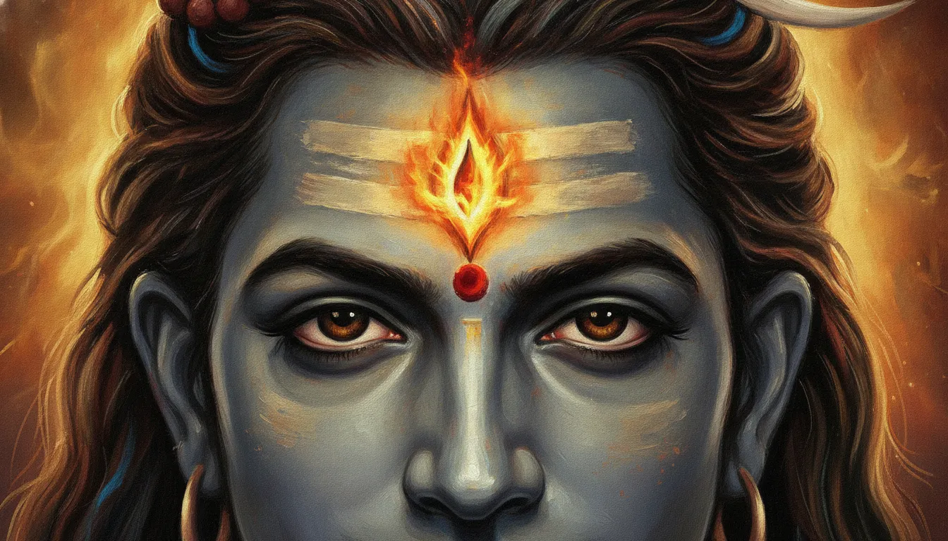 Close-up of Lord Shiva's fierce third eye for Har Har Mahadev Ka Photo