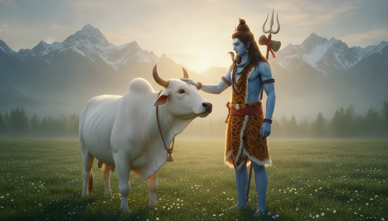 Har har mahadev serial photo showing the bond between Shiva and Nandi.