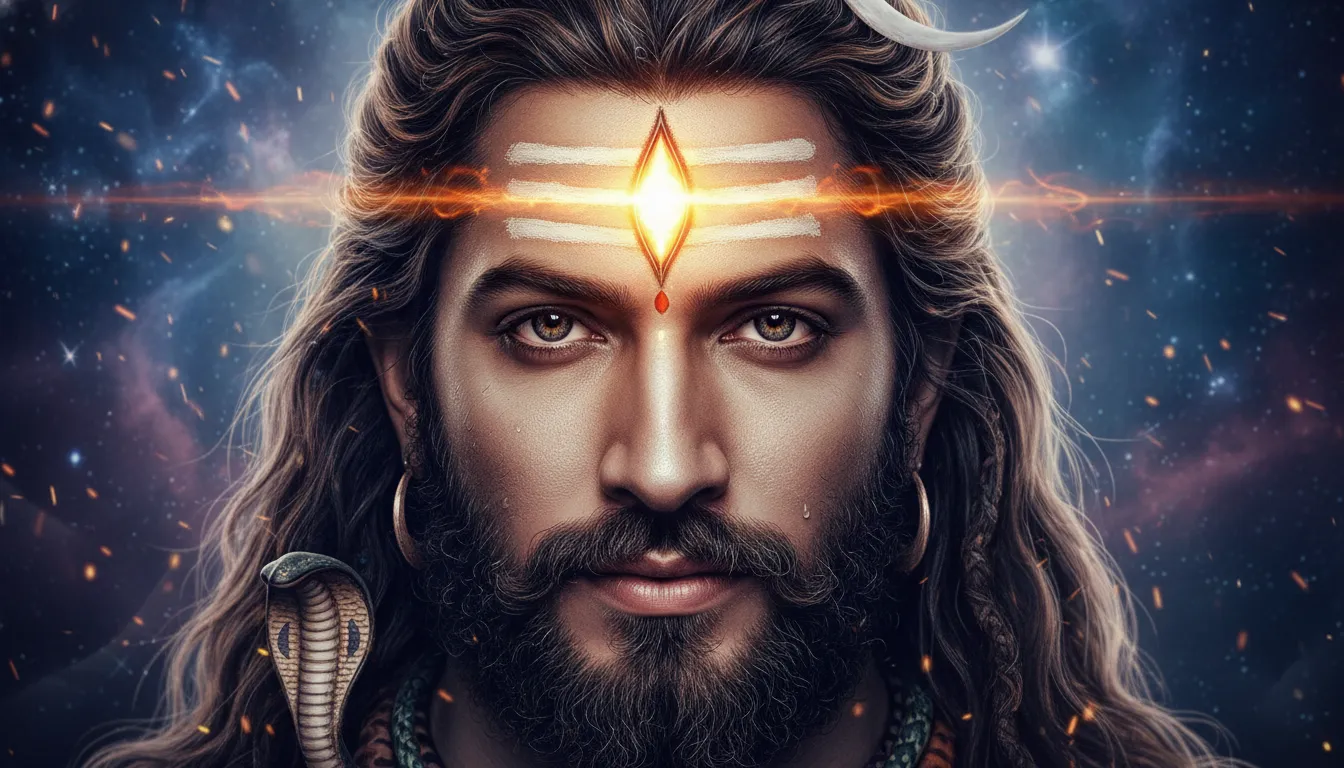 Lord Shiva angry third eye Har Har Mahadev photo HD free download.