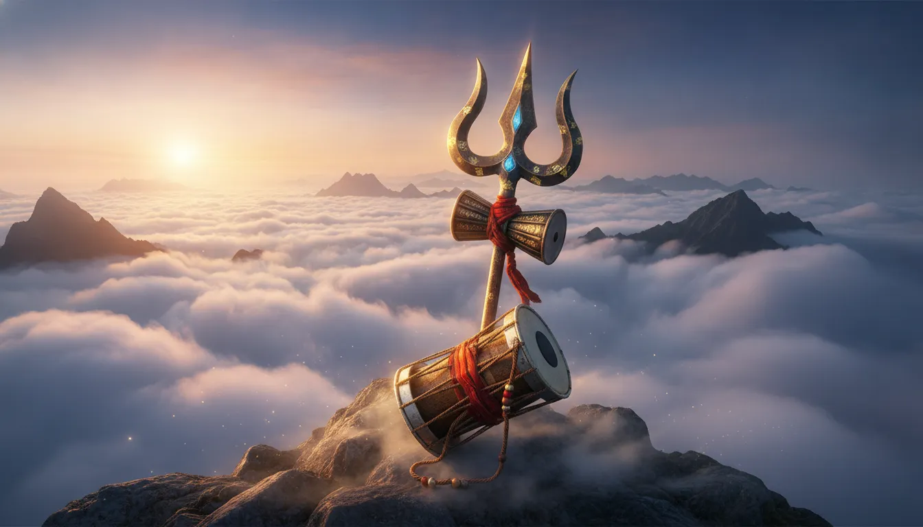 Har har mahadev photo good morning shiva trishul damru mountain