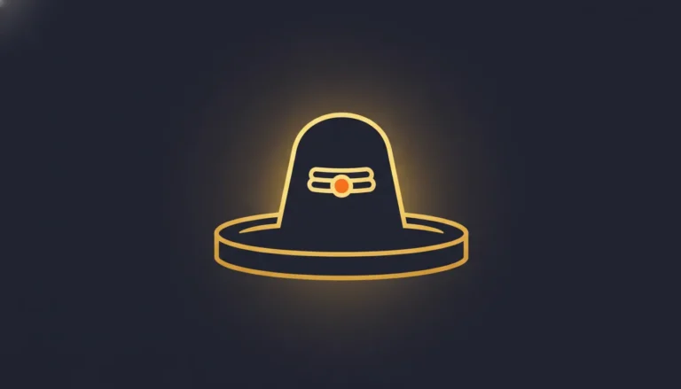 Minimalist golden clip art images of shivling with subtle glow