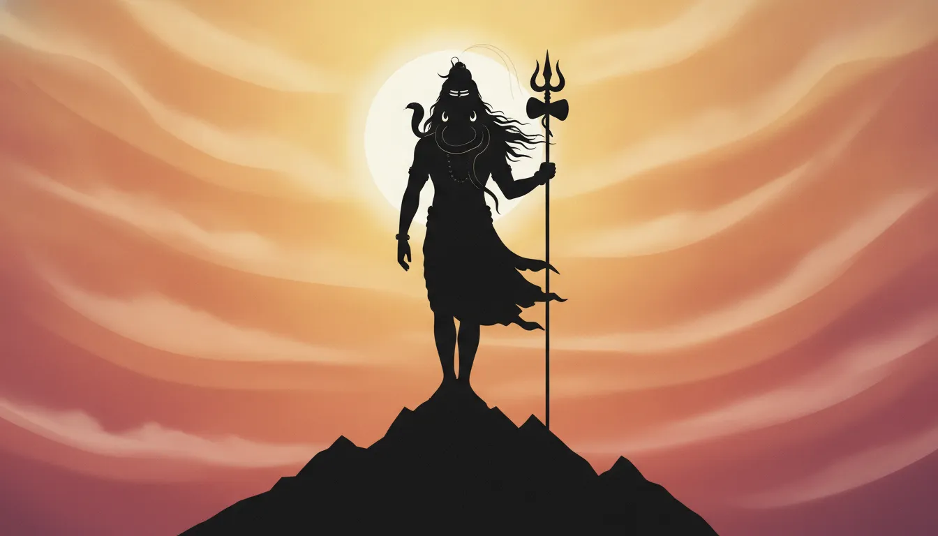 Minimalist har har mahadev photo download full hd silhouette at sunrise