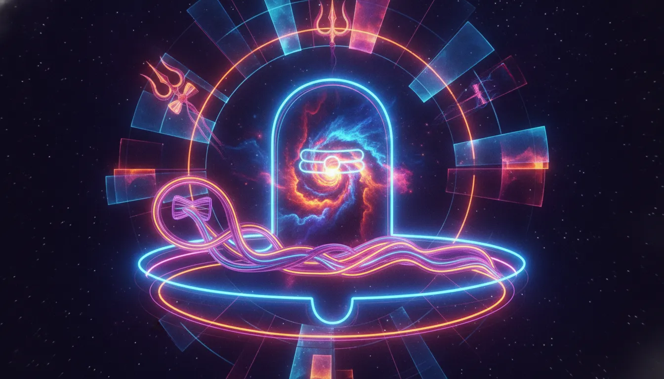 Abstract artistic neon shivling images hd 1080p download