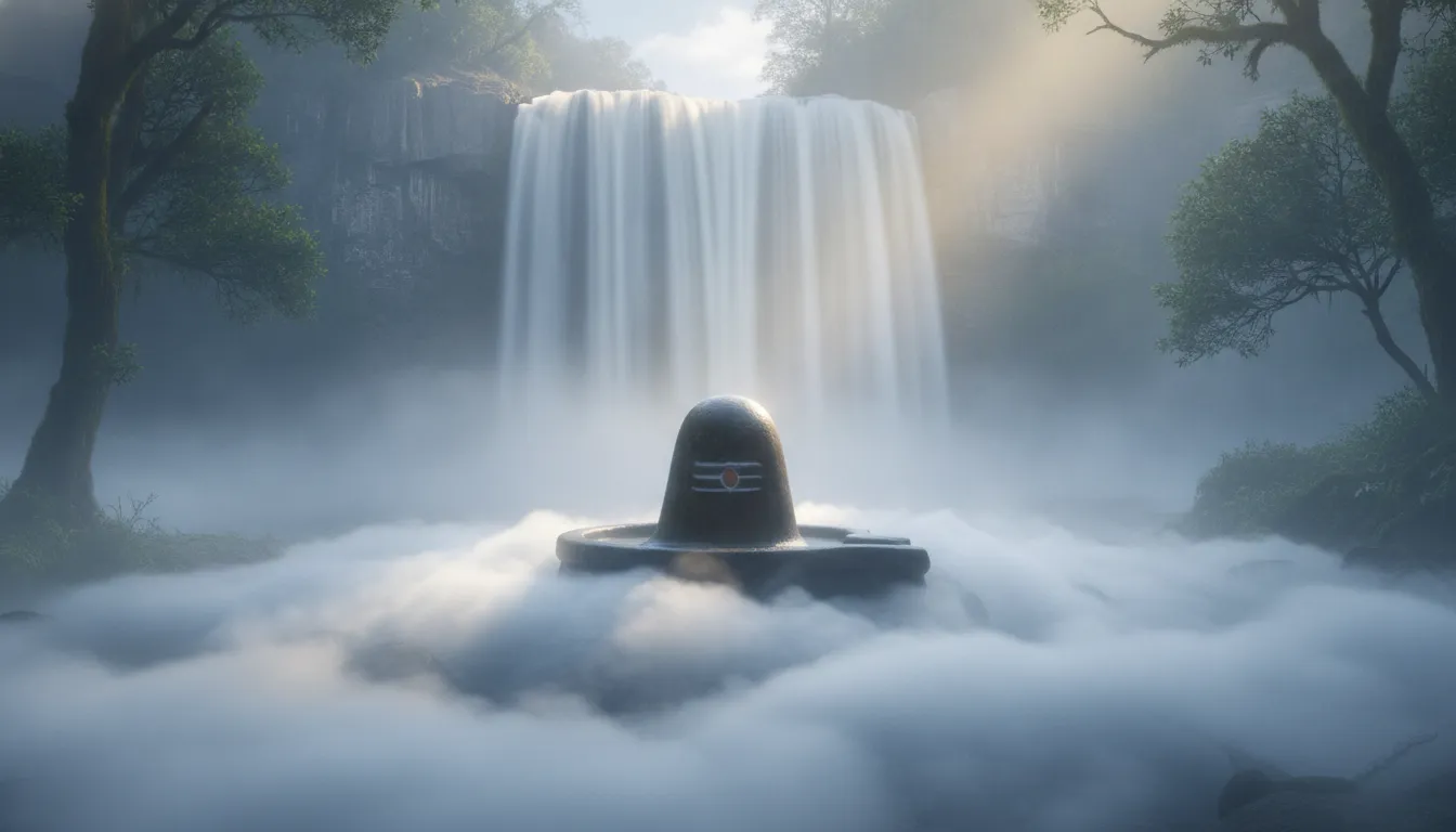 Foggy morning HD images of bahubali shivling in nature