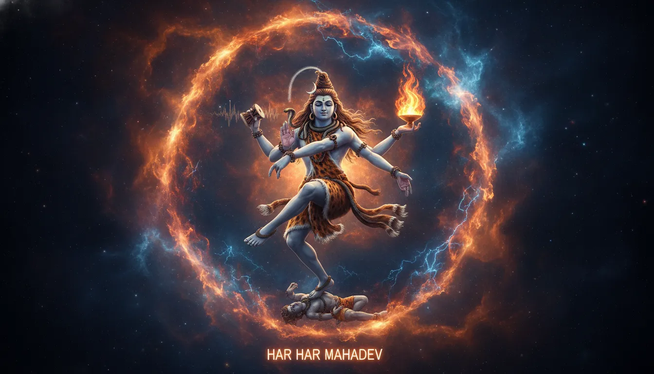 Lord Shiva Nataraja cosmic dance image for Har Har Mahadev Ka Photo