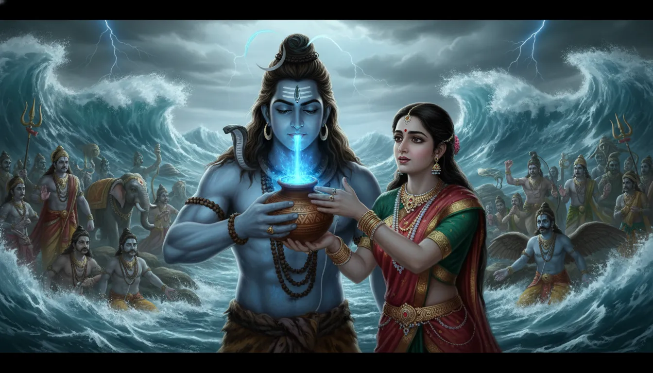 har har mahadev photo full hd download depicting Shiva as Neelkanth.