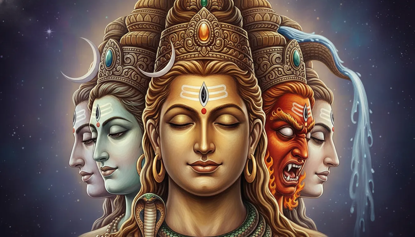 har har mahadev photo full hd download of the five-faced aspect of Lord Shiva.