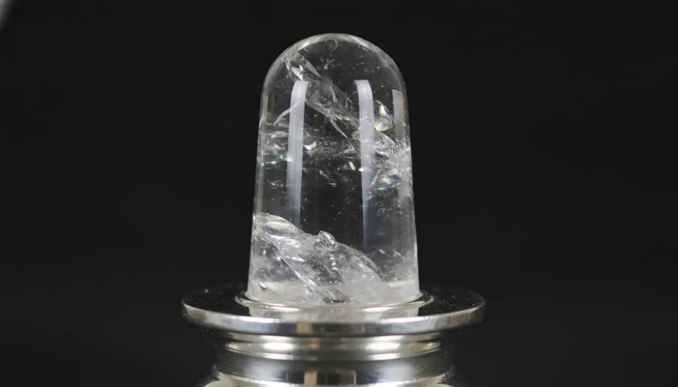 Transparent crystal diler full hd shivling images with glowing light