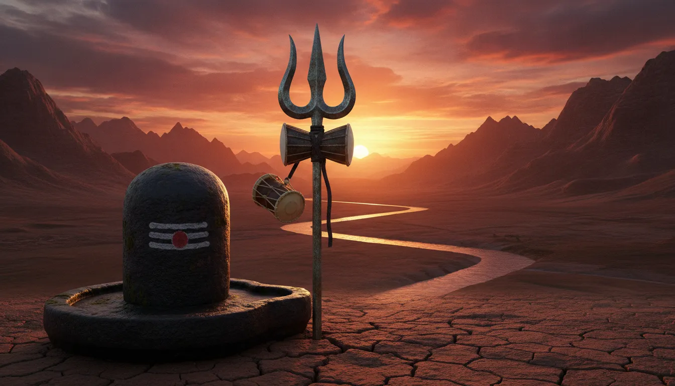 Creative diler full hd shivling images with metallic trishul