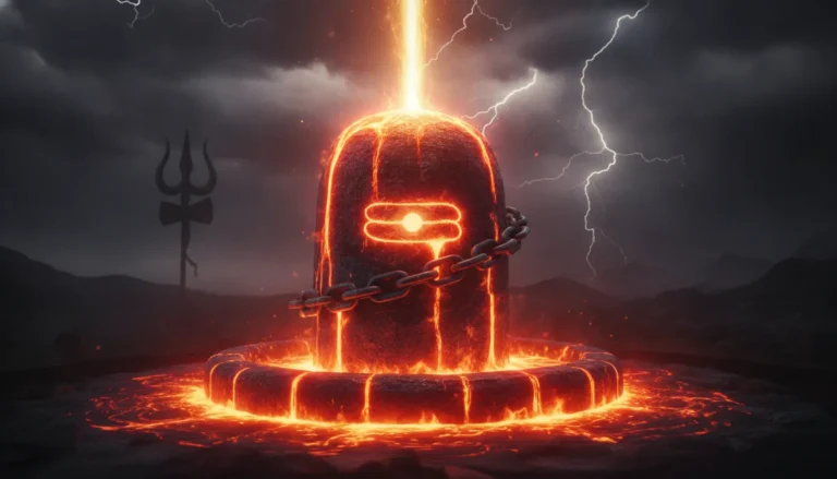 Mahakal most dangerous images shivling with third eye open during cosmic tandava