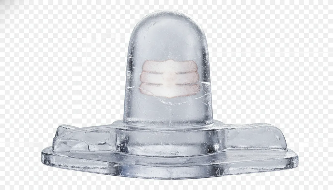 Artistic semi translucent Amarnath shivling transparent file
