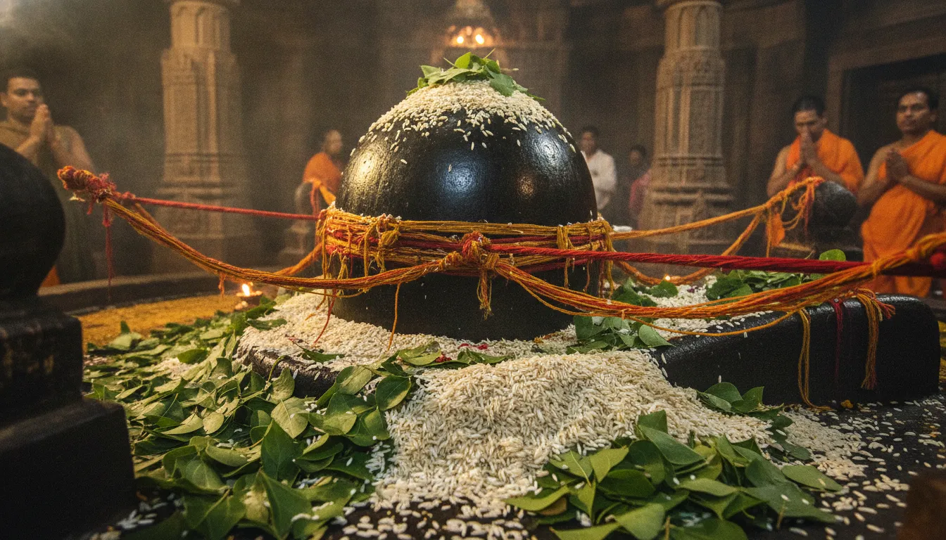 Baba Baidyanath Deoghar 12 shivling images in hd with saffron threads