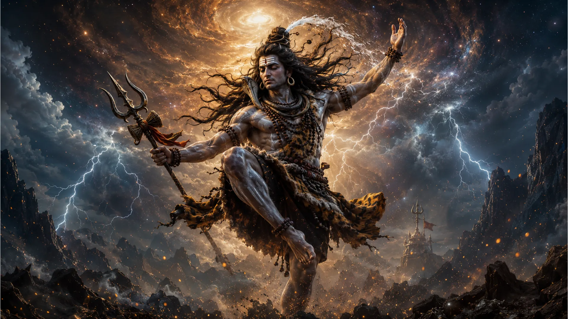 Har har mahadev serial photo showing Lord Shiva performing cosmic tandav dance.