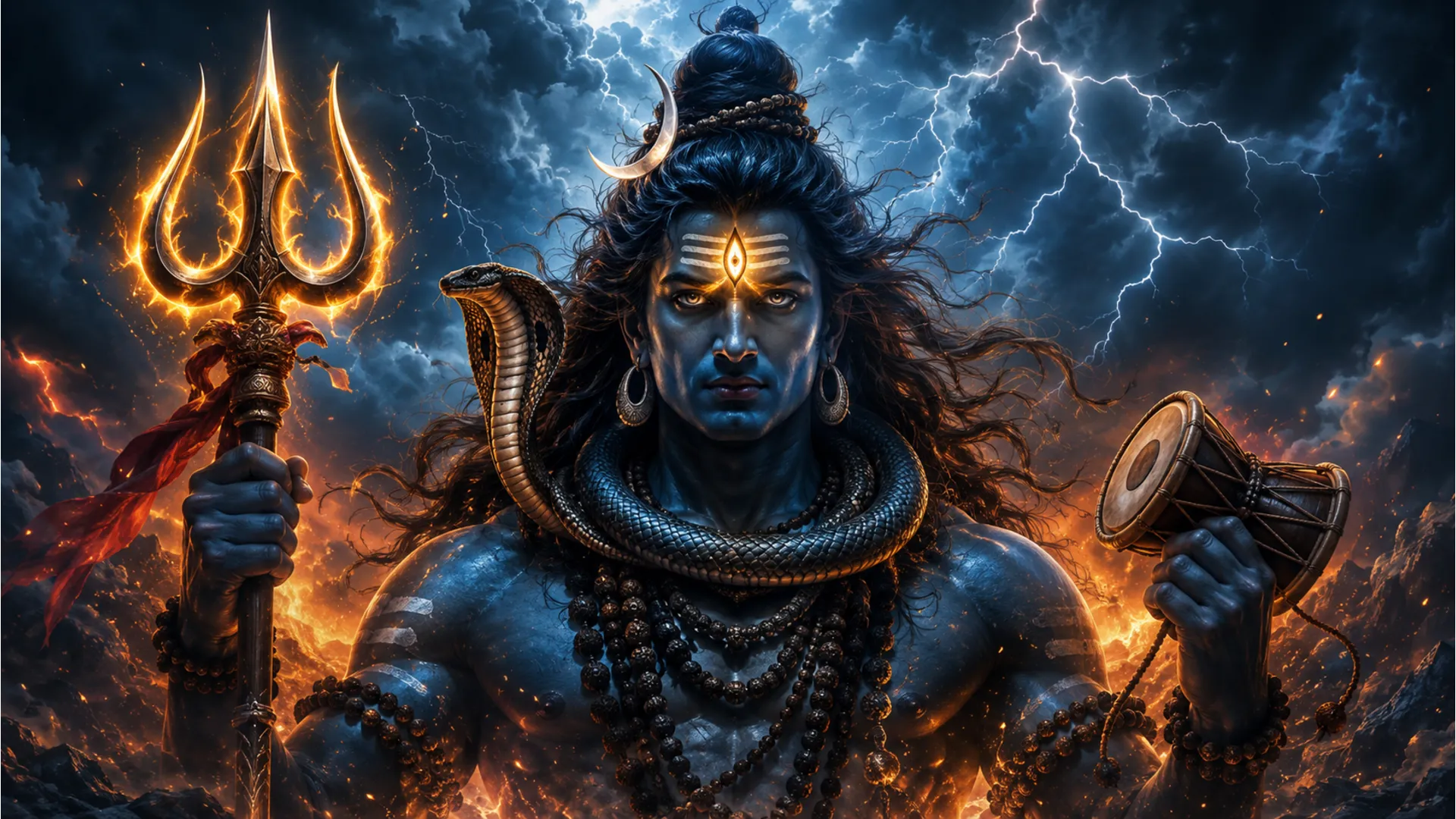 Angry Rudra avatar of Lord Shiva Mahakal wallpaper HD