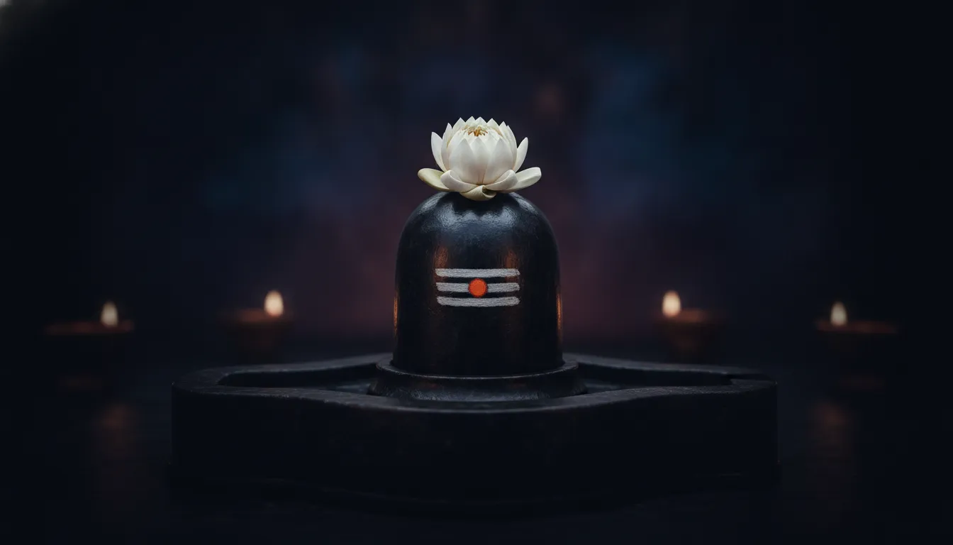 Calm and meditative atmosphere of Mahakaleshwar Aghori pooja Shivling images.