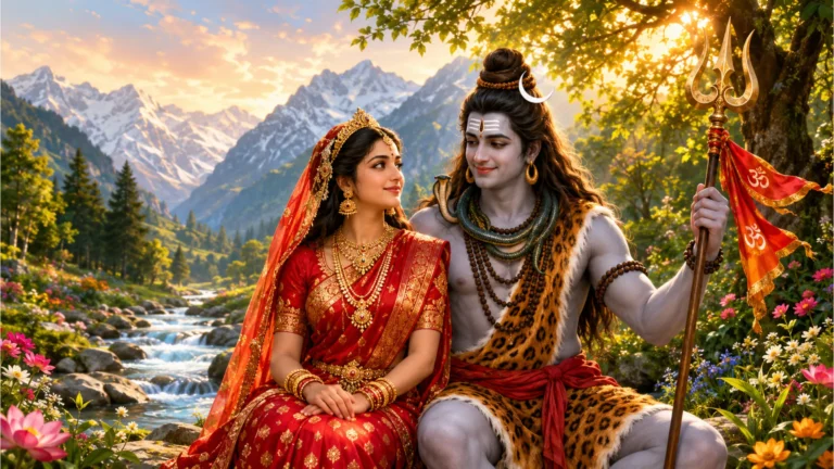 Beautiful HD photo of Lord Shiva and Goddess Parvati together