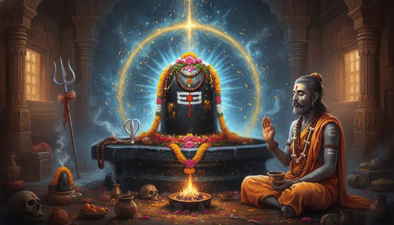 Cosmic energy visualization of Mahakaleshwar Aghori pooja Shivling images.