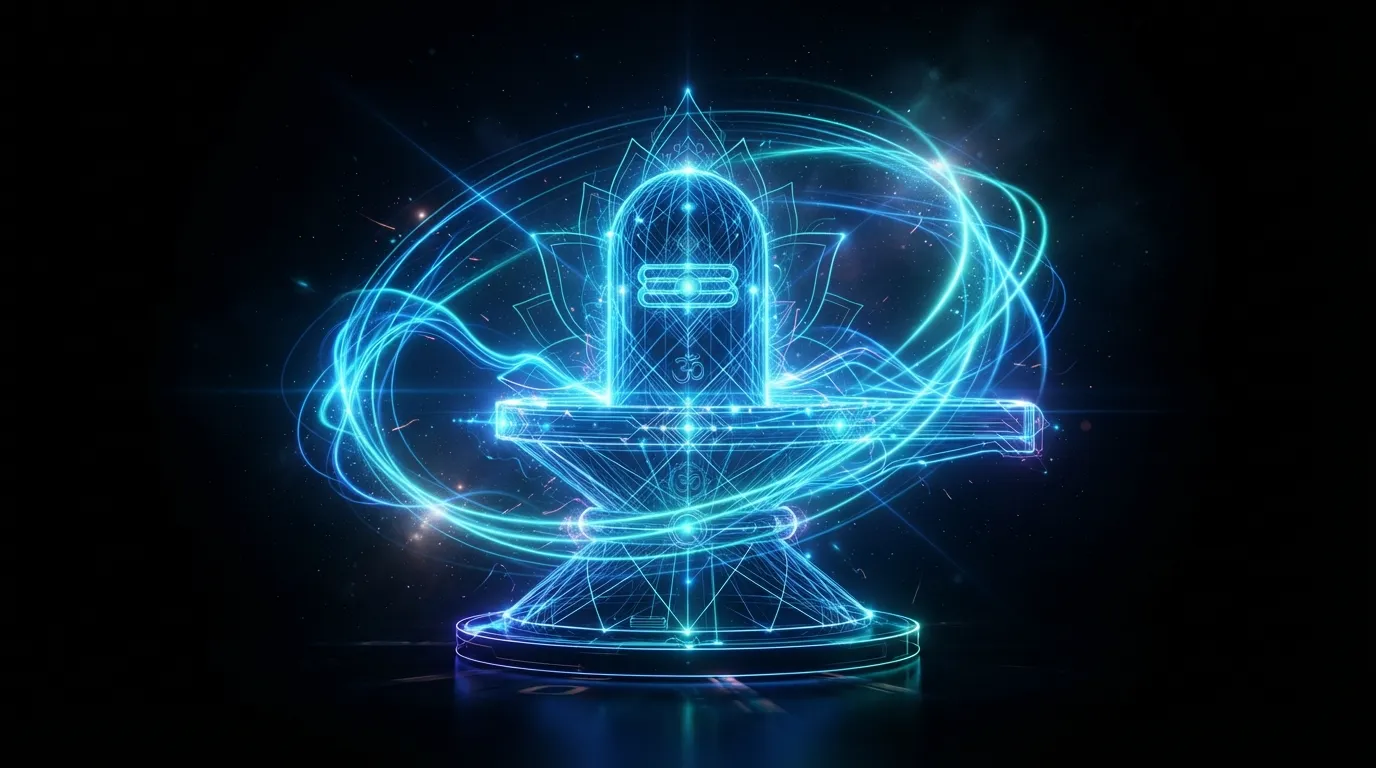 Abstract neon style shivling graphic images hd 3d for modern digital art.
