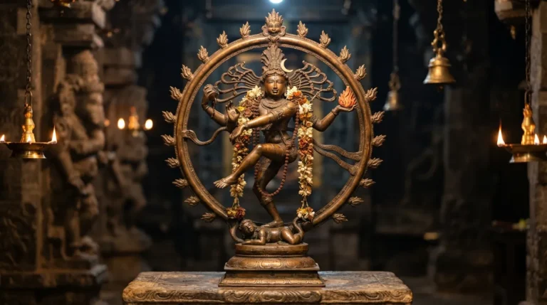 Chidambaram nataraja images hd download showcasing ancient bronze Lord Shiva idol in temple sanctum.