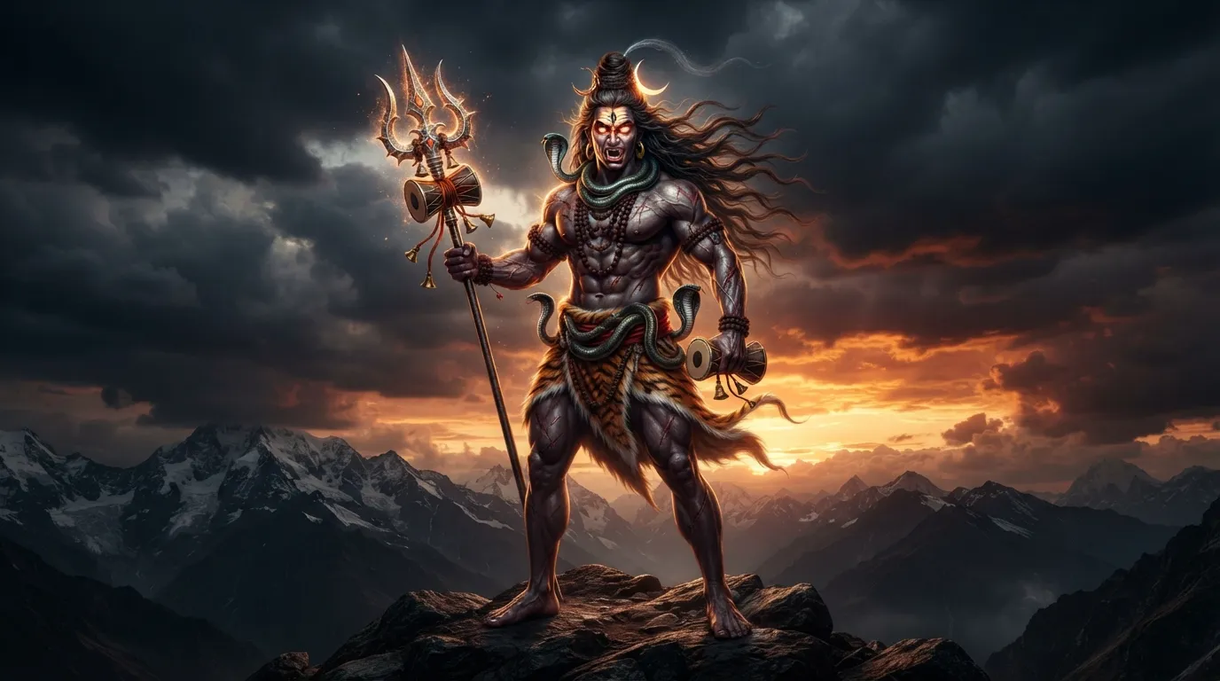 Bholenath Cliff Art, Digital Shiva Photo