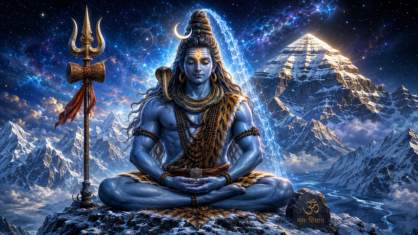 photo bholenath se tera meditating in cosmic light