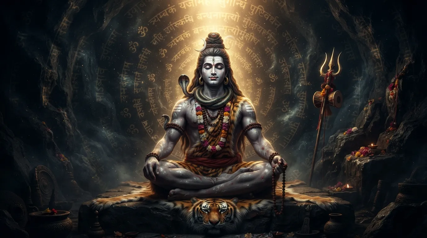 Bholenath photo HD 1080p with Mahamrityunjay Mantra text
