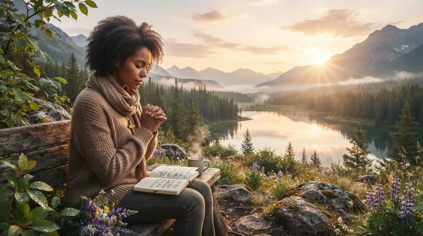 Jesus Christ standing on hill sunrise good morning images god hd