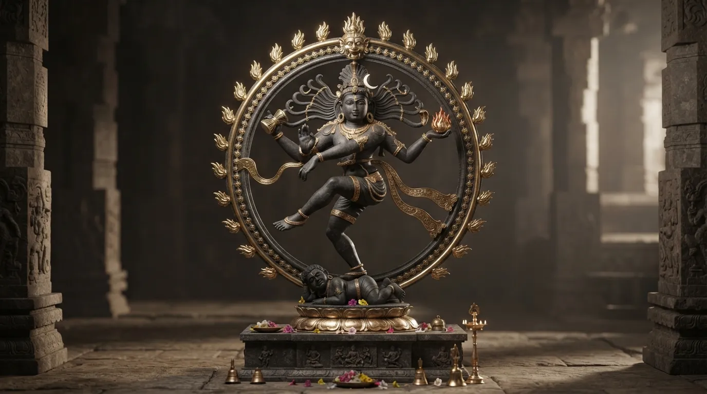 Hyper-realistic 3D rendering of god nataraja images with intricate details.