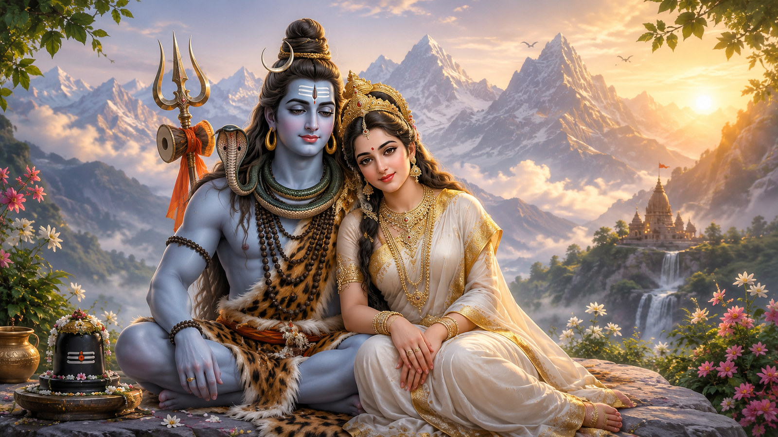 Baba Bholenath ka photo with Mata Parvati Shiv Shakti