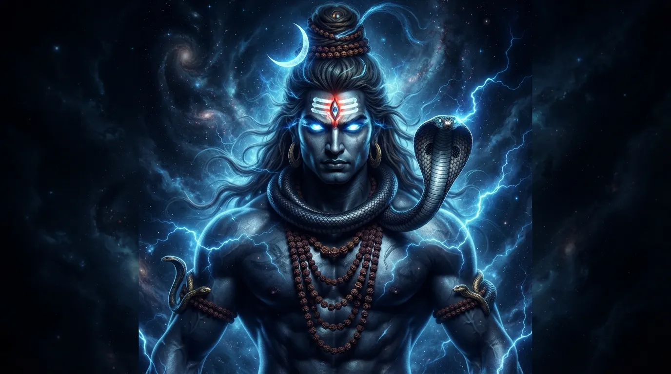 Powerful glowing Rudra Shiva avatar Shiv DP for WhatsApp profile